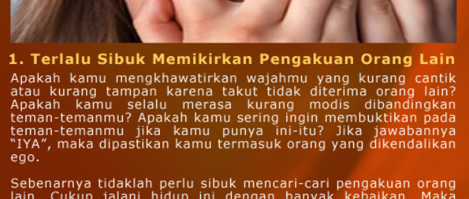 Ciri-ciri Kamu Dikuasai Ego