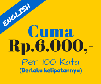 Harga Artikel Bahasa Indonesia