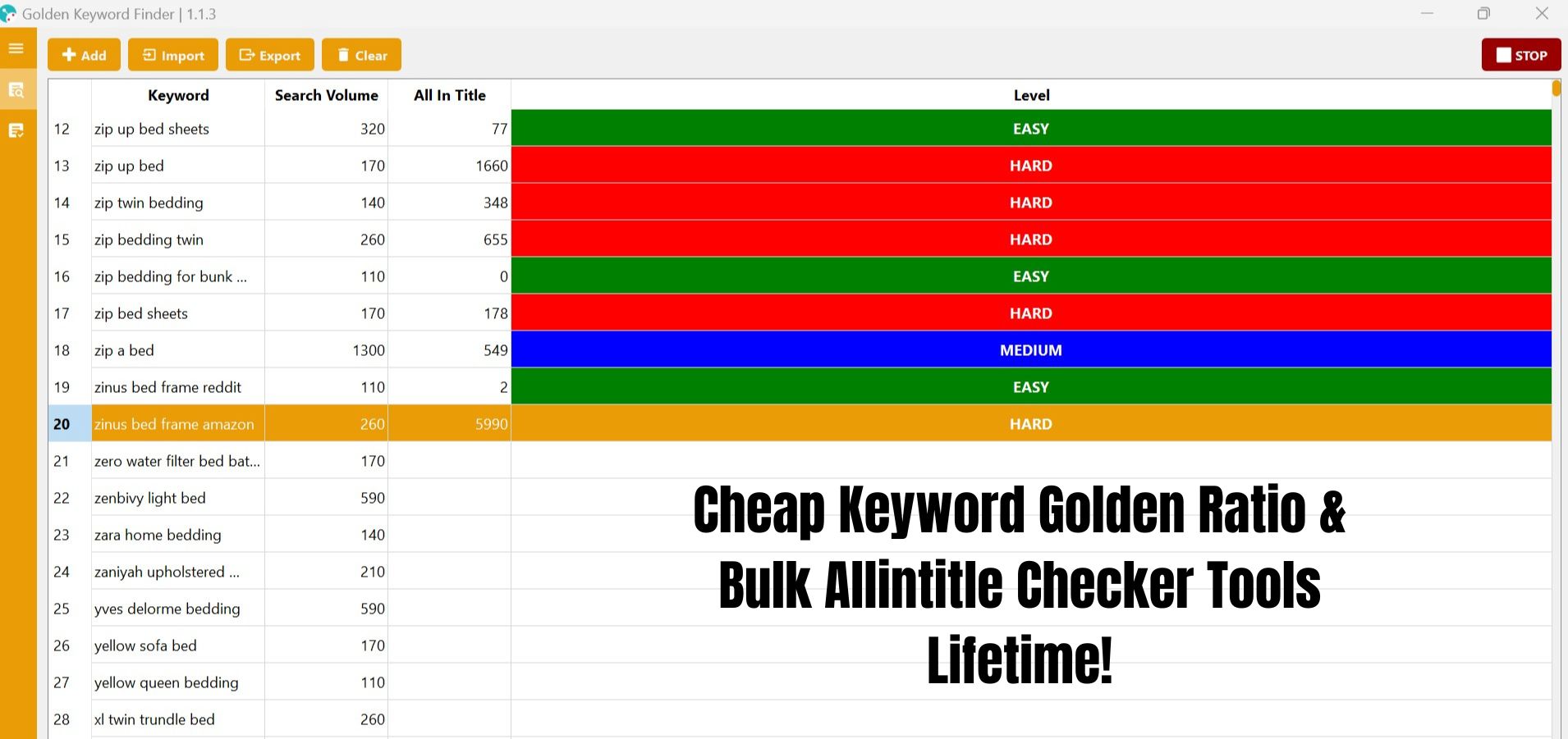 Cheap Keyword Golden Ratio & Bulk Allintitle Checker Tools Lifetime!